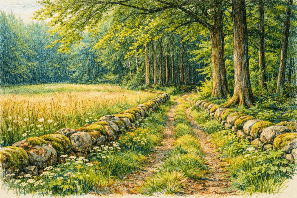 Feldfluren im Wald